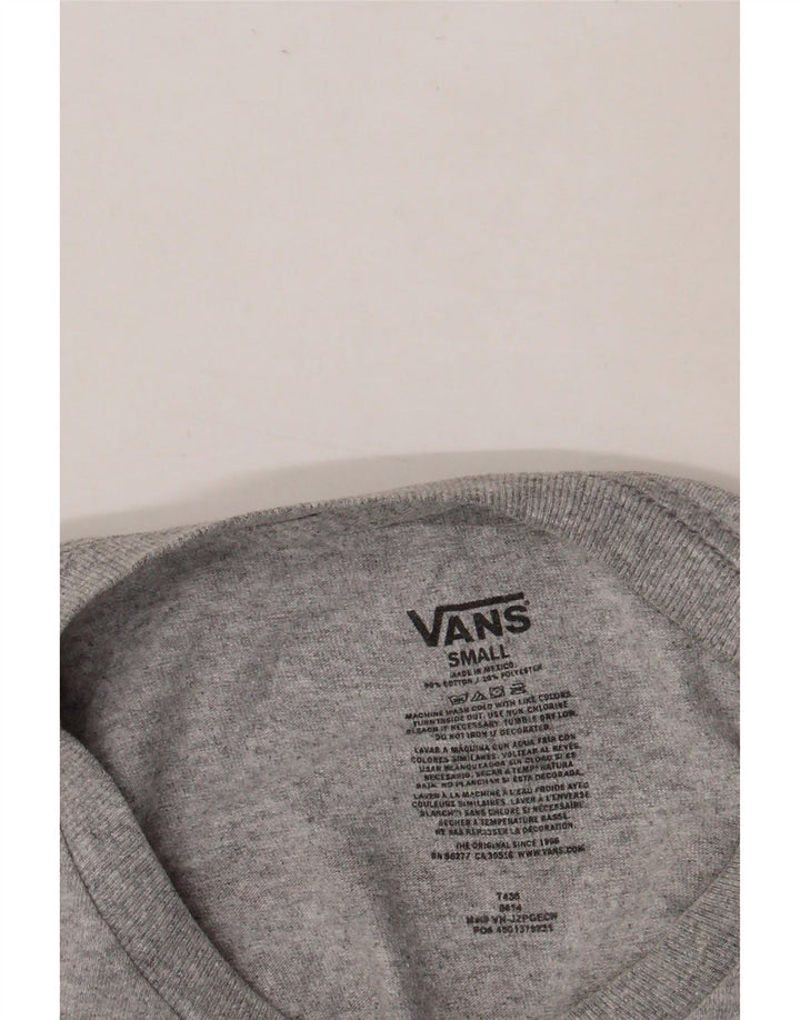 VANS Womens Graphic T-Shirt Top UK 10 Small Grey Cotton