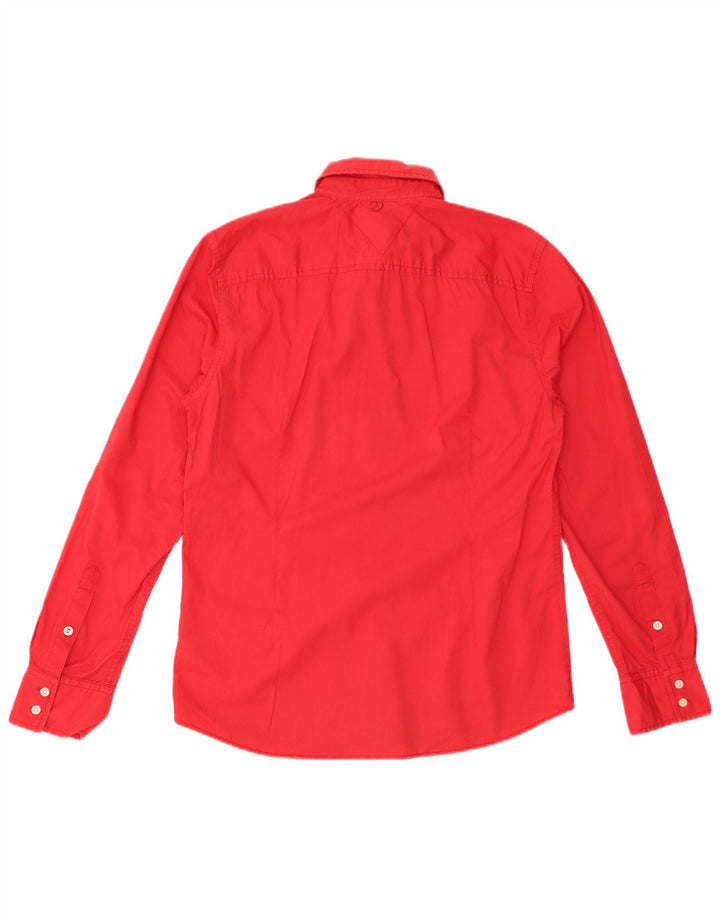 TOMMY HILFIGER Mens Shirt Medium Red Cotton