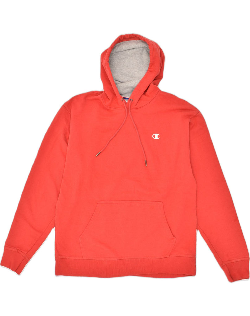 CHAMPION Mens Hoodie Jumper Large Red Cotton | Vintage Champion | Thrift | Second-Hand Champion | Used Clothing | Messina Hembry 