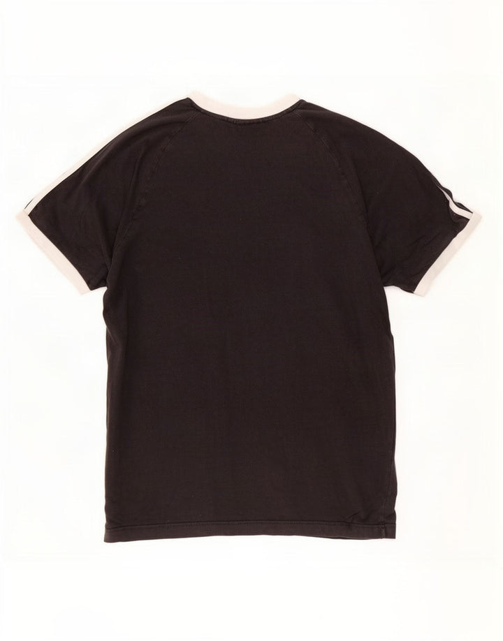 Adidas Mens T-Shirt Top Large Black Cotton