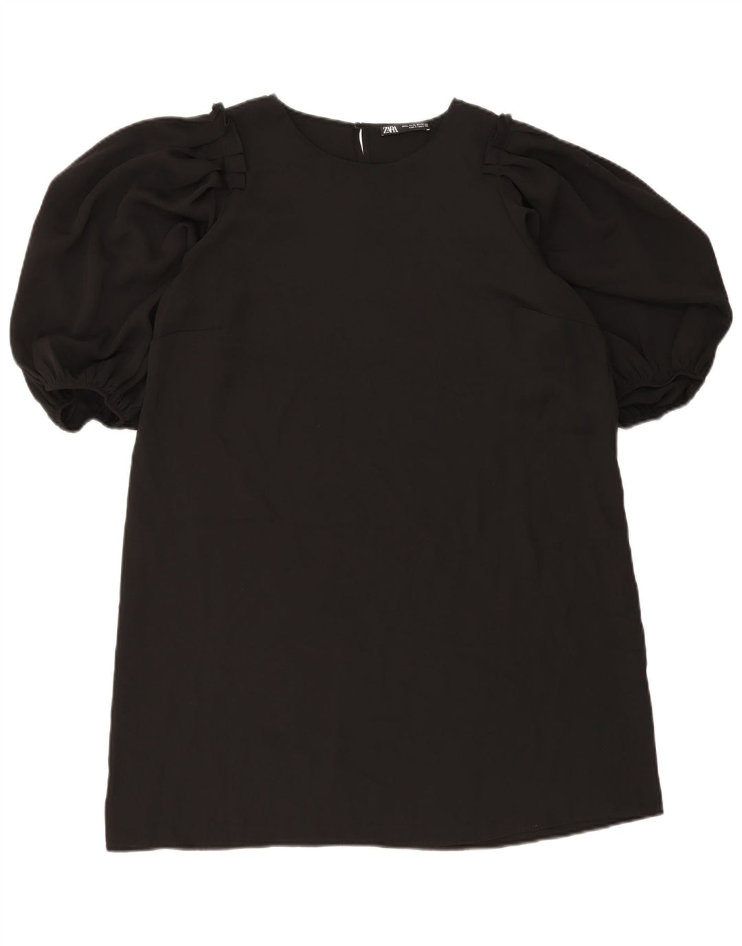 Zara Womens 3/4 Sleeve Shift Dress UK 18 XL Black