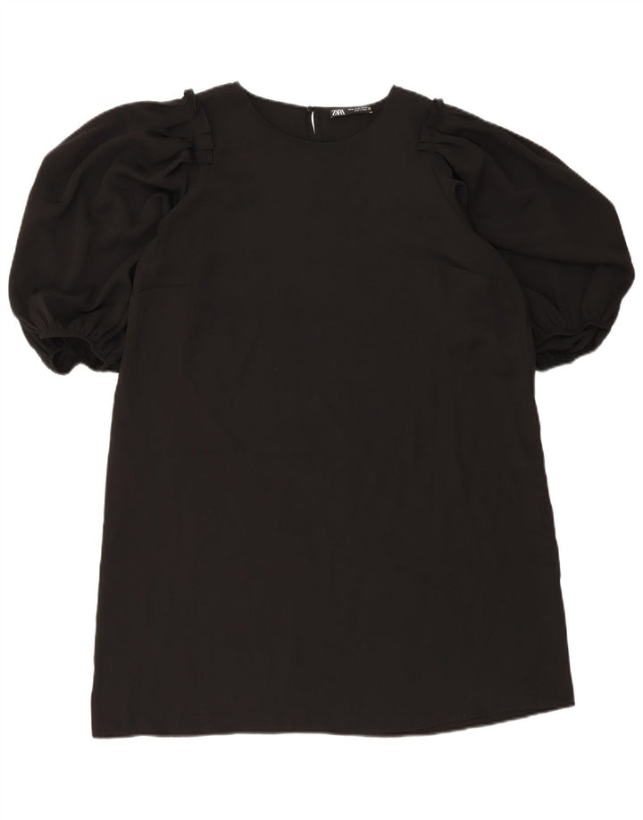 Zara Womens 3/4 Sleeve Shift Dress UK 18 XL Black