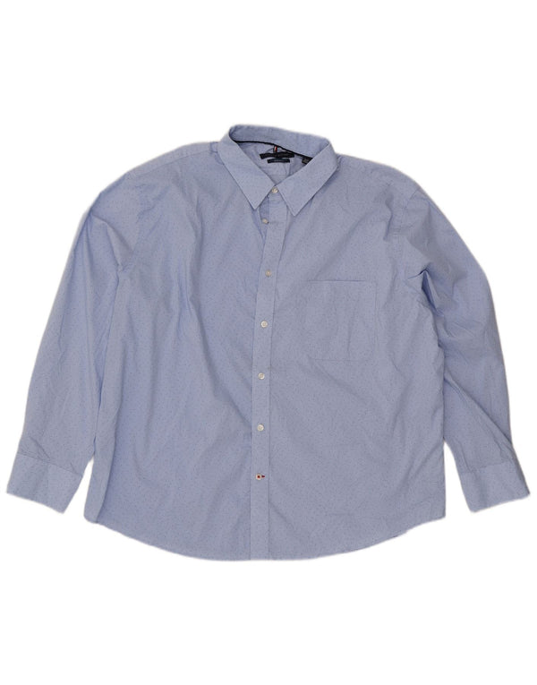 Tommy Hilfiger Mens Regular Fit Shirt Size 18 1/2 2XL Blue Spotted