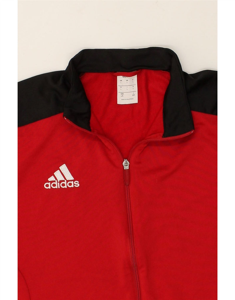 ADIDAS Mens Tracksuit Top Jacket Large Red Colourblock Polyester | Vintage Adidas | Thrift | Second-Hand Adidas | Used Clothing | Messina Hembry 