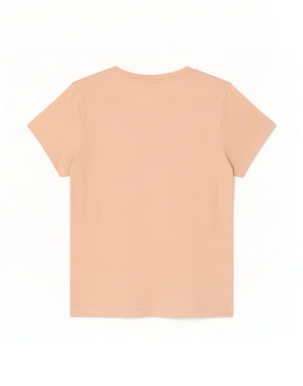 Calvin Klein Jeans Womens Graphic T-Shirt Top UK 12 Medium Pink Cotton