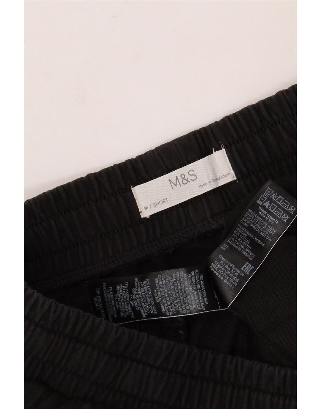 MARKS & SPENCER Womens Tracksuit Trousers UK 14 Medium  Black Cotton