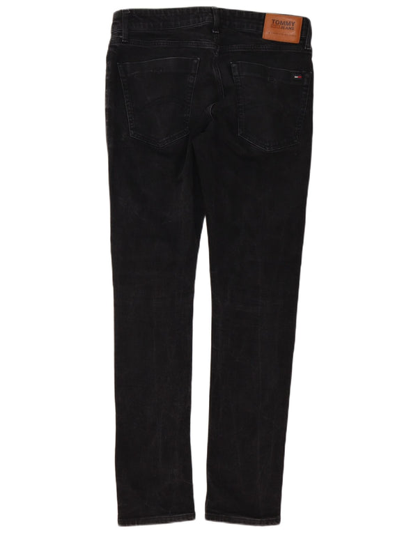 Tommy Hilfiger Mens Slim Jeans W33 L32 Black Cotton