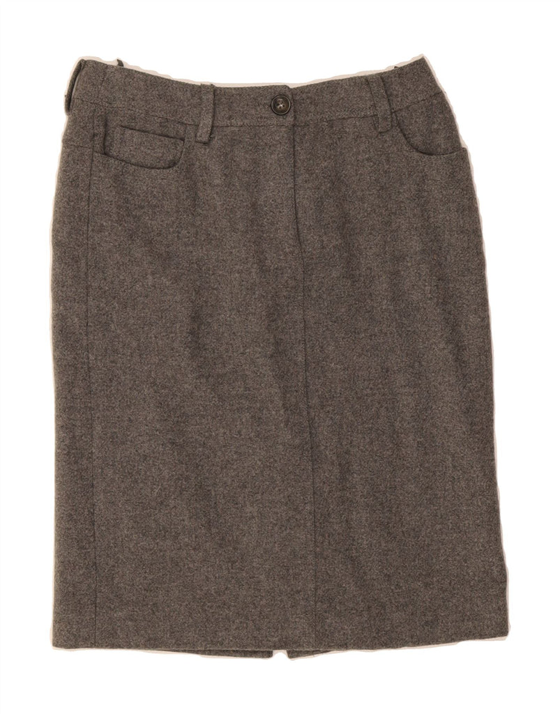 MAX MARA Womens Weekend Straight Skirt UK 6 XS W26 Grey Wool Vintage Max Mara and Second-Hand Max Mara from Messina Hembry 