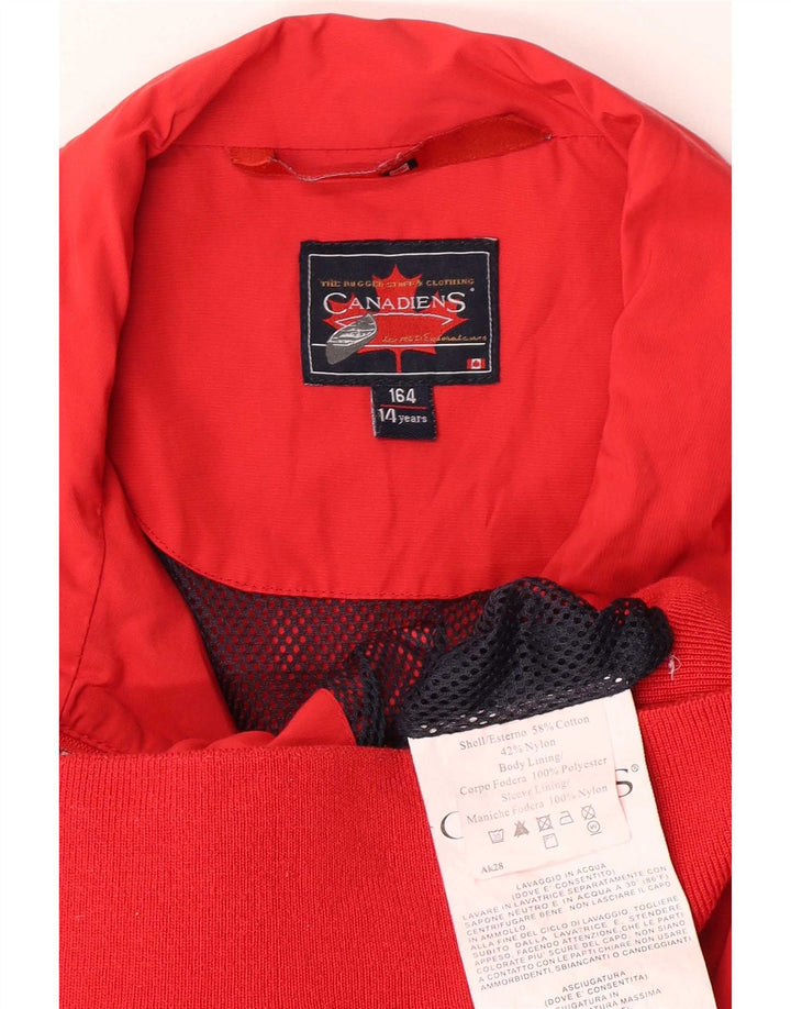 Canadiens Boys Bomber Jacket 13-14 Years Red Cotton