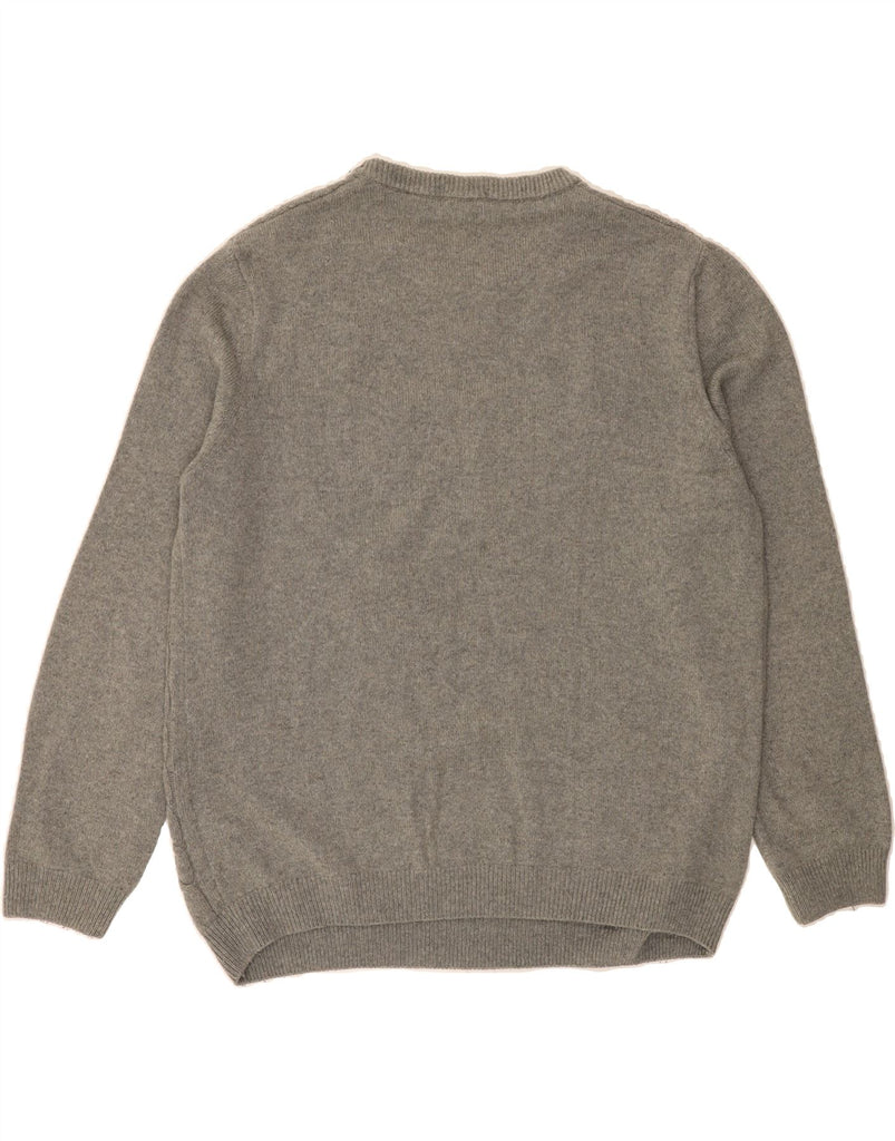 TIMBERLAND Mens Crew Neck Jumper Sweater XL Grey Merino Wool Vintage Timberland and Second-Hand Timberland from Messina Hembry 