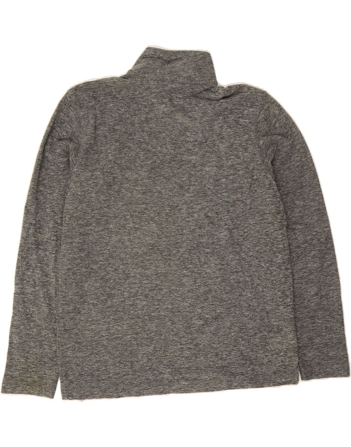 EDDIE BAUER Mens Zip Neck Fleece Jumper Small Grey Flecked Polyester Vintage Eddie Bauer and Second-Hand Eddie Bauer from Messina Hembry 