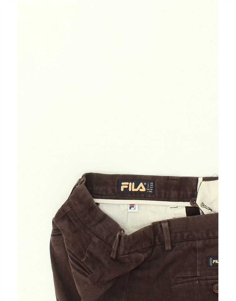 FILA Mens Straight Chino Trousers IT 52 XL W34 L29  Brown | Vintage Fila | Thrift | Second-Hand Fila | Used Clothing | Messina Hembry 