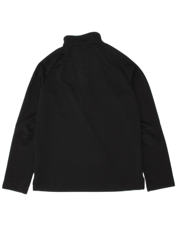Adidas Boys Climalite Zip Neck Pullover Tracksuit Top 9-10 Years Black