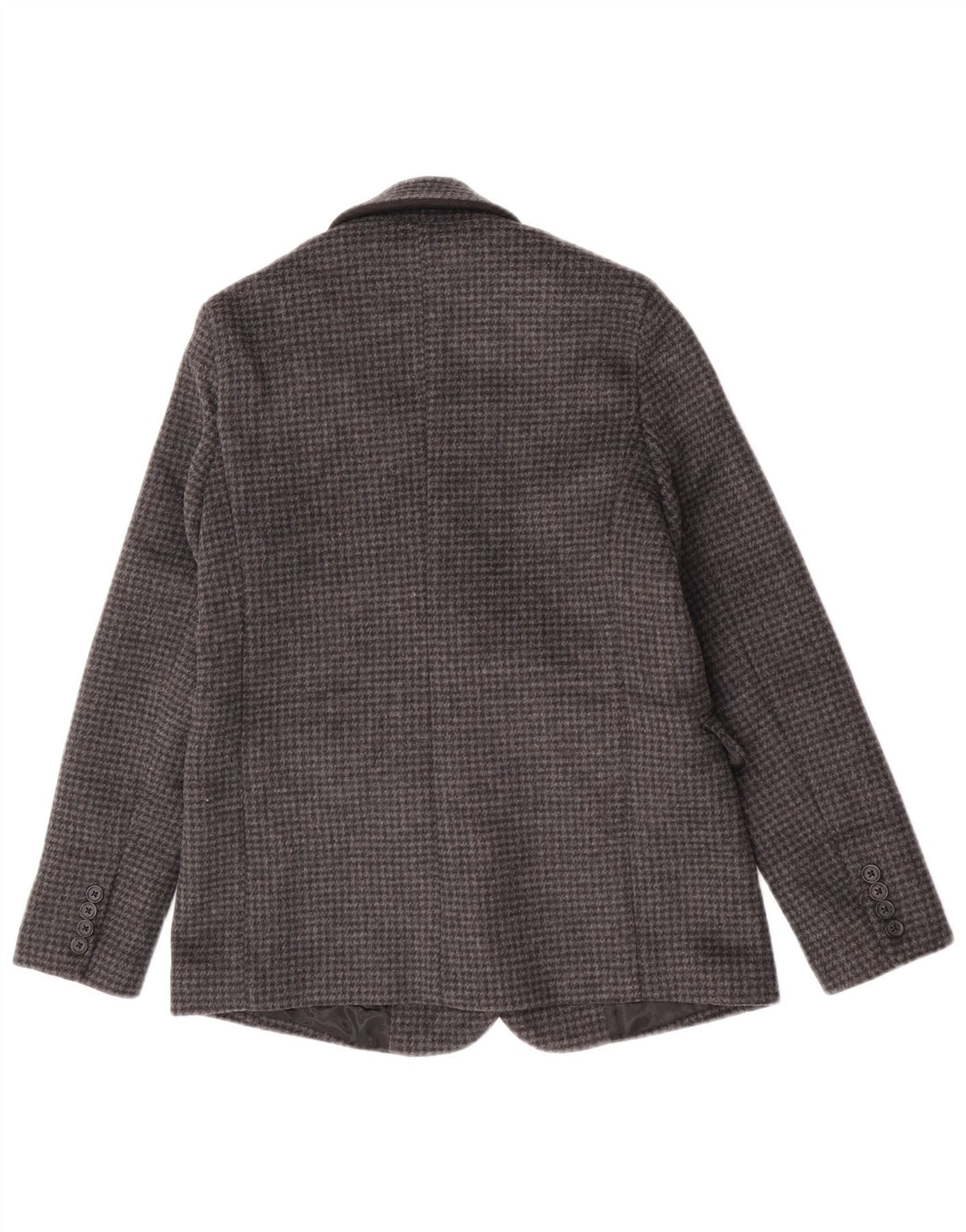 Abercrombie & Fitch Womens 1 Button Blazer Jacket UK 6 XS Grey Houndstooth
