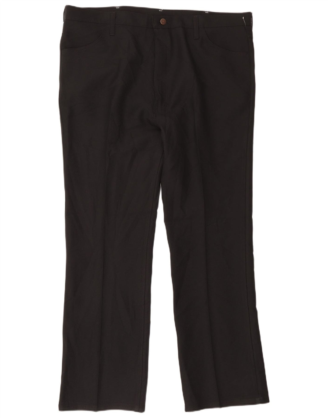 Wrangler Mens Straight Casual Trousers W42 L32 Black Polyester