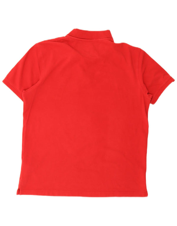 Timberland Mens Slim Fit Polo Shirt XL Red Cotton