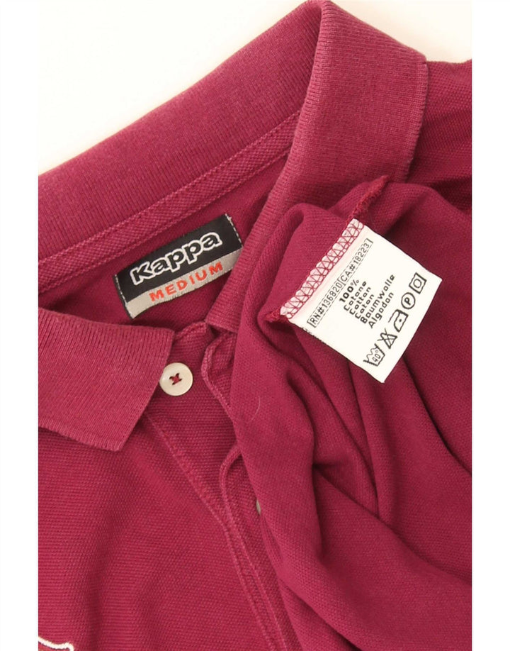 Kappa Mens Polo Shirt Medium Burgundy Cotton