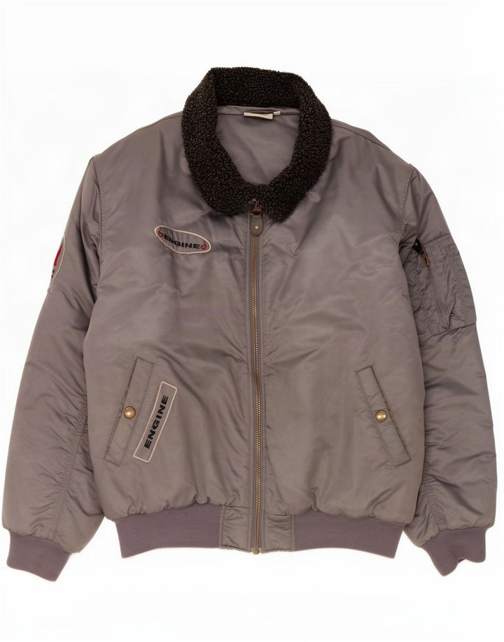 Identic Mens Padded Jacket IT 56/58 XL Grey Colourblock Nylon