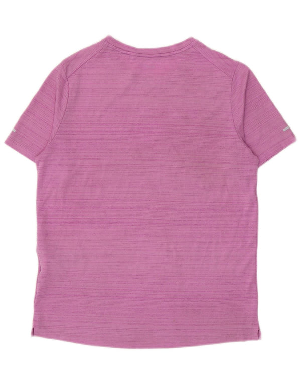 Nike Boys Dri Fit Graphic T-Shirt Top 13-14 Years XL Purple Pinstripe