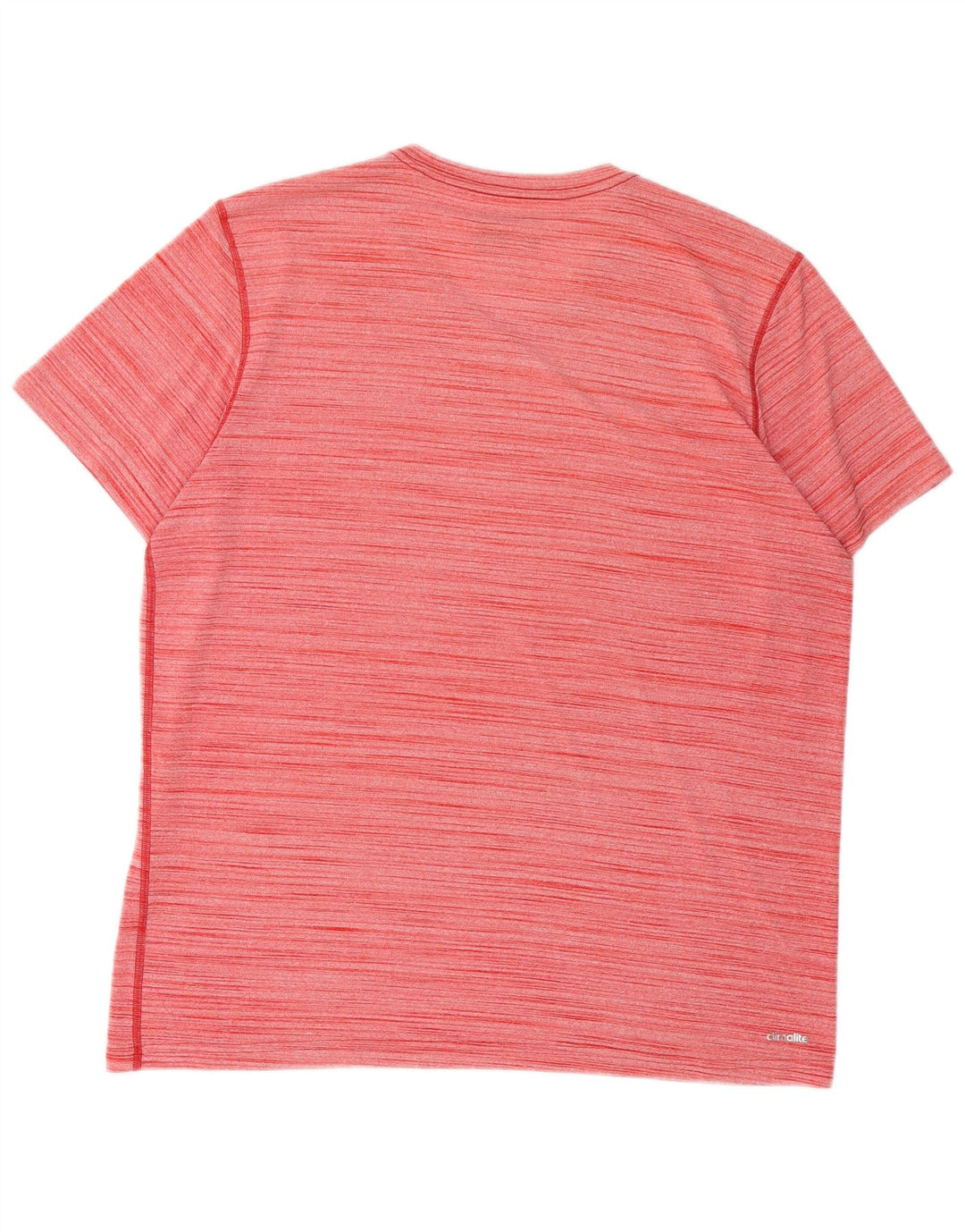 Adidas Mens T-Shirt Top XL Red Striped Polyester