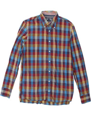 TOMMY HILFIGER Mens Custom Fit Shirt Medium Multicoloured Check Cotton