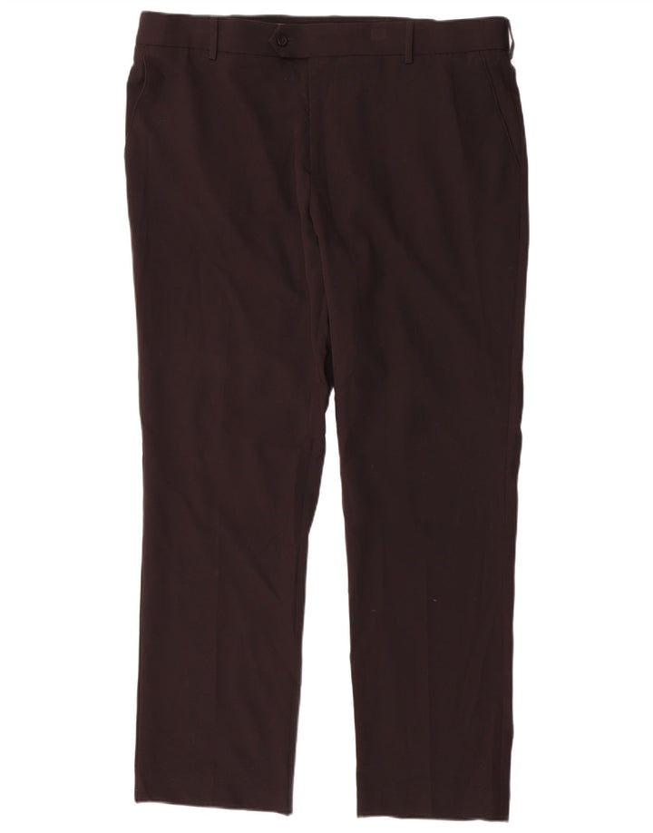 Farah Mens Straight Suit Trousers W40 L31 Black Polyester