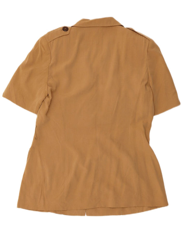 LUISA SPAGNOLI Womens Perugia 5 Button Blazer Jacket IT 44 Medium Beige