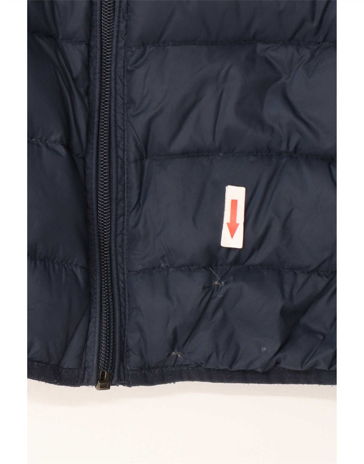 Benetton Womens Padded Jacket UK 10 Small Navy Blue