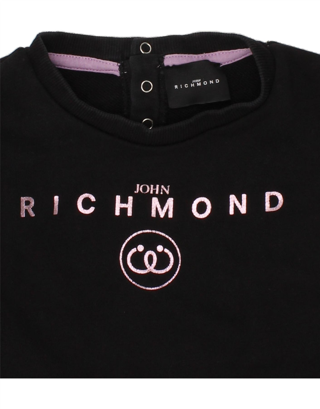 RICHMOND Baby Girls Graphic Sweatshirt Jumper 12-18 Months Black Cotton Vintage Richmond and Second-Hand Richmond from Messina Hembry 
