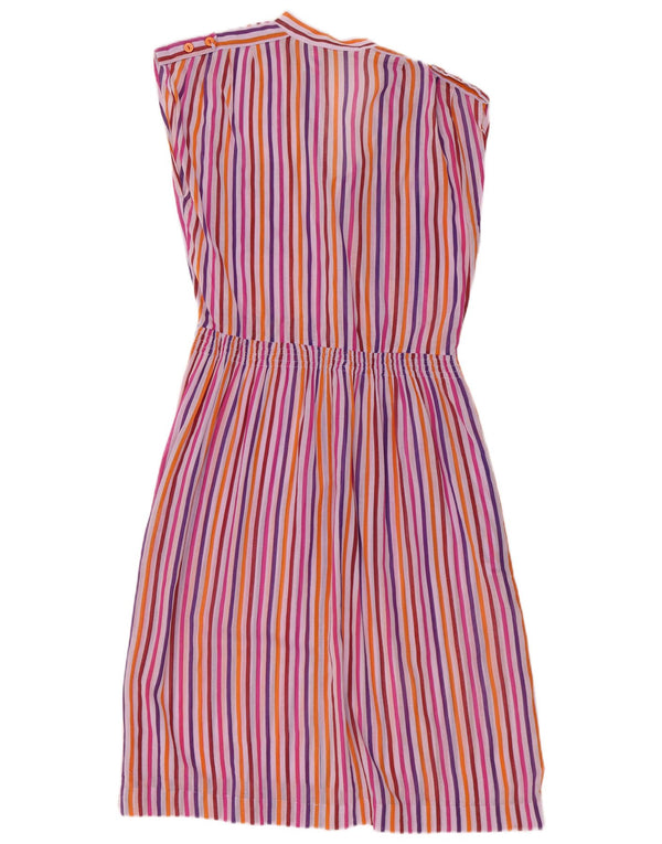 Vintage Womens Sleeveless A-Line Dress EU 40 Medium Multicoloured Striped