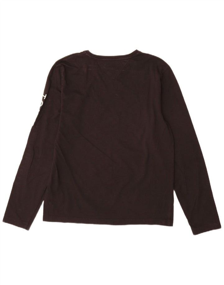 Tommy Hilfiger Mens Graphic Top Long Sleeve Large Black Cotton