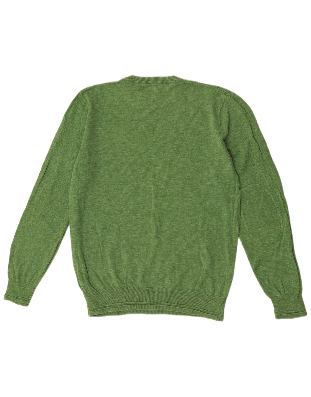 Marks & Spencer Mens V-Neck Jumper Sweater Medium Green Cotton