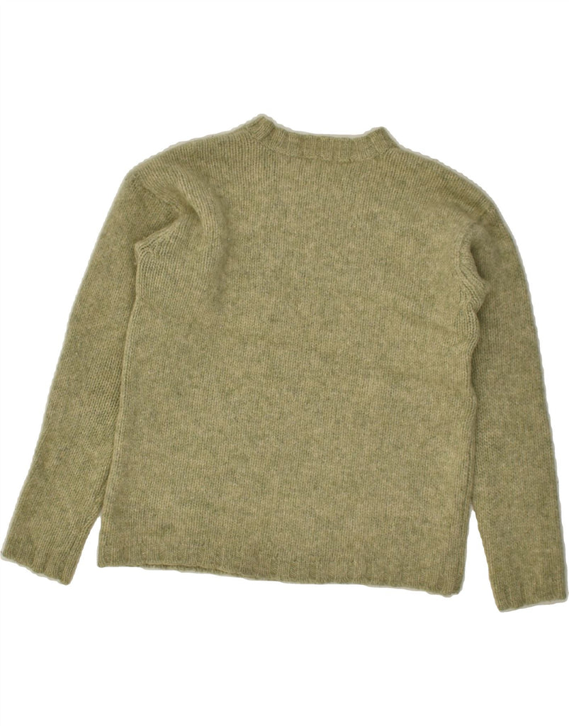 J. CREW Womens Crew Neck Jumper Sweater UK 6 XS Green Wool | Vintage J. Crew | Thrift | Second-Hand J. Crew | Used Clothing | Messina Hembry 
