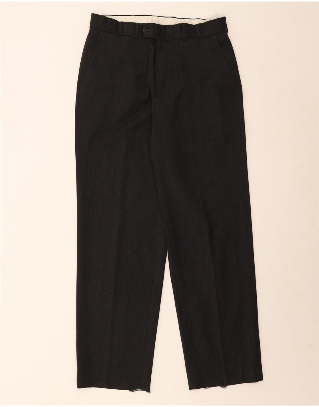 MARKS & SPENCER Mens Straight Suit Trousers W30 L30 Grey Polyester