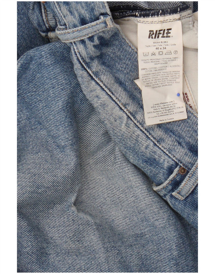 Rifle Mens Slim Jeans W40 L34 Blue Cotton