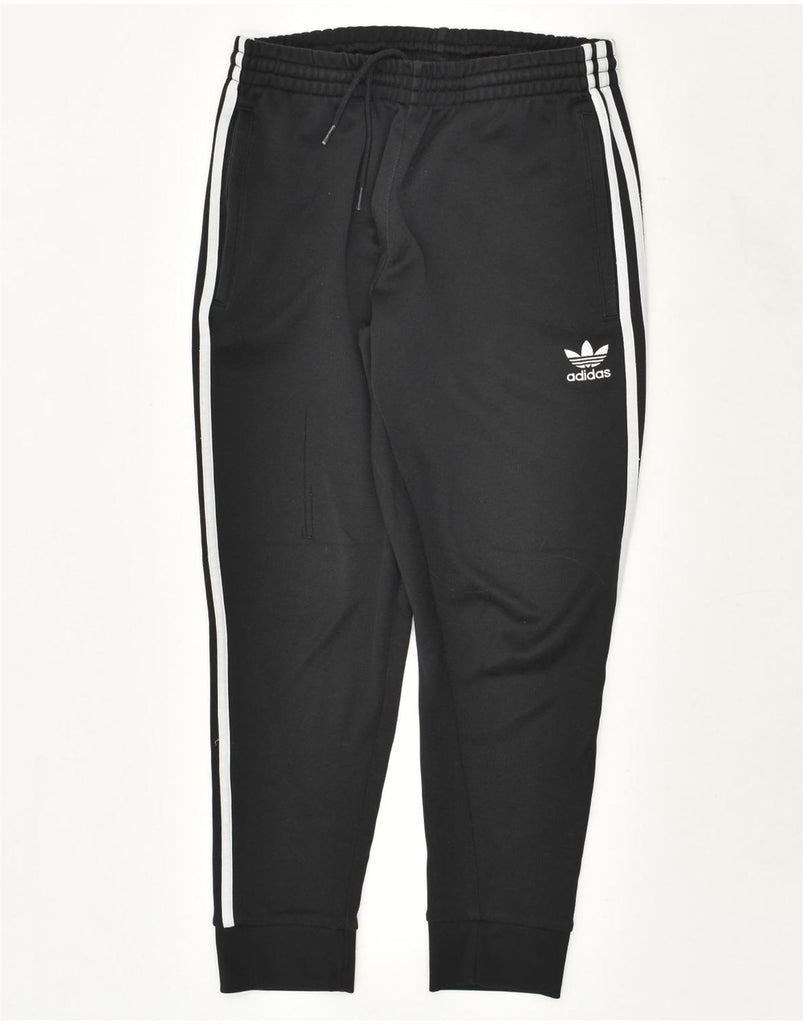 ADIDAS Womens Tracksuit Trousers Joggers UK 8 Small Black Polyester | Vintage Adidas | Thrift | Second-Hand Adidas | Used Clothing | Messina Hembry 