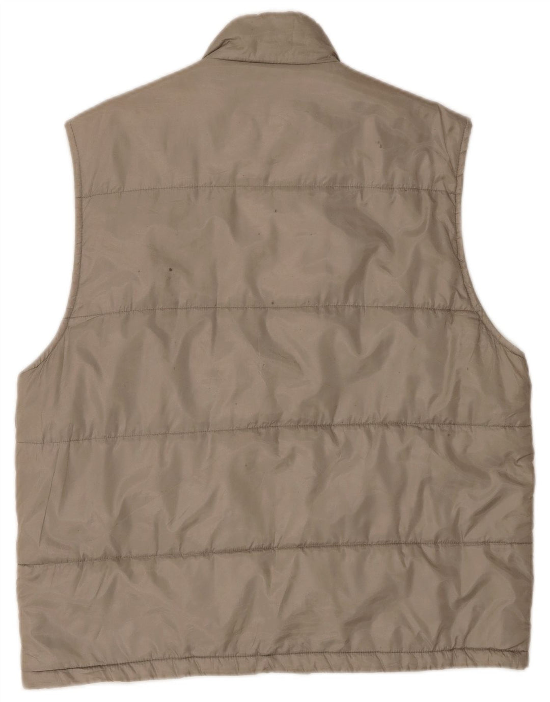 Zara Mens Padded Gilet UK 42 XL Khaki Polyester