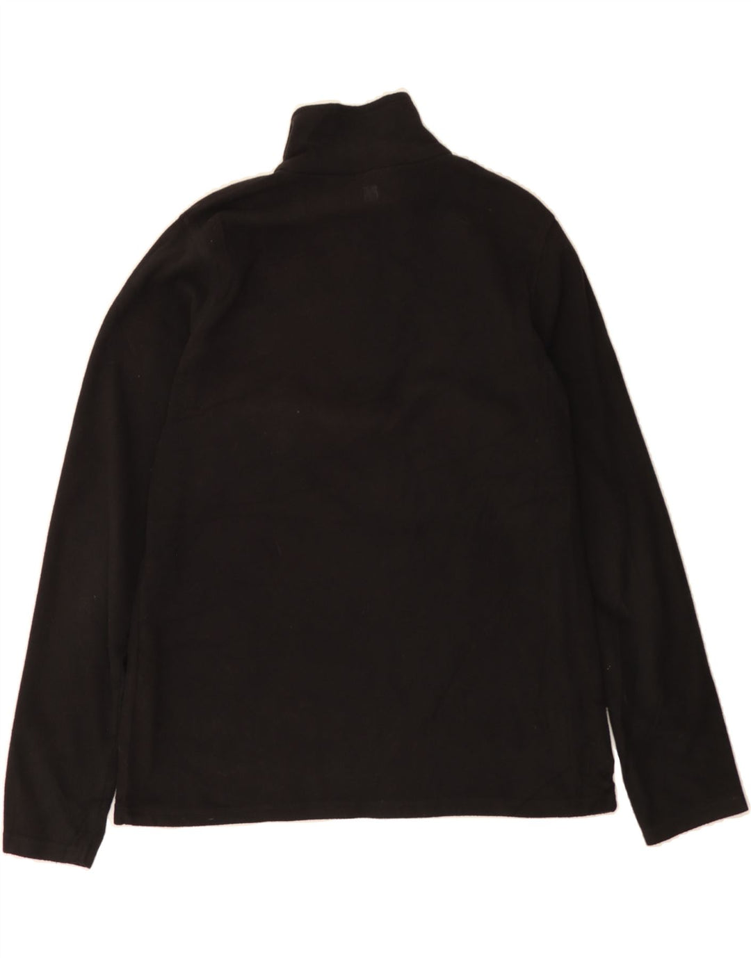 MOUNTAIN WAREHOUSE Mens Zip Neck Fleece Jumper Large Black Polyester Vintage Mountain Warehouse and Second-Hand Mountain Warehouse from Messina Hembry 