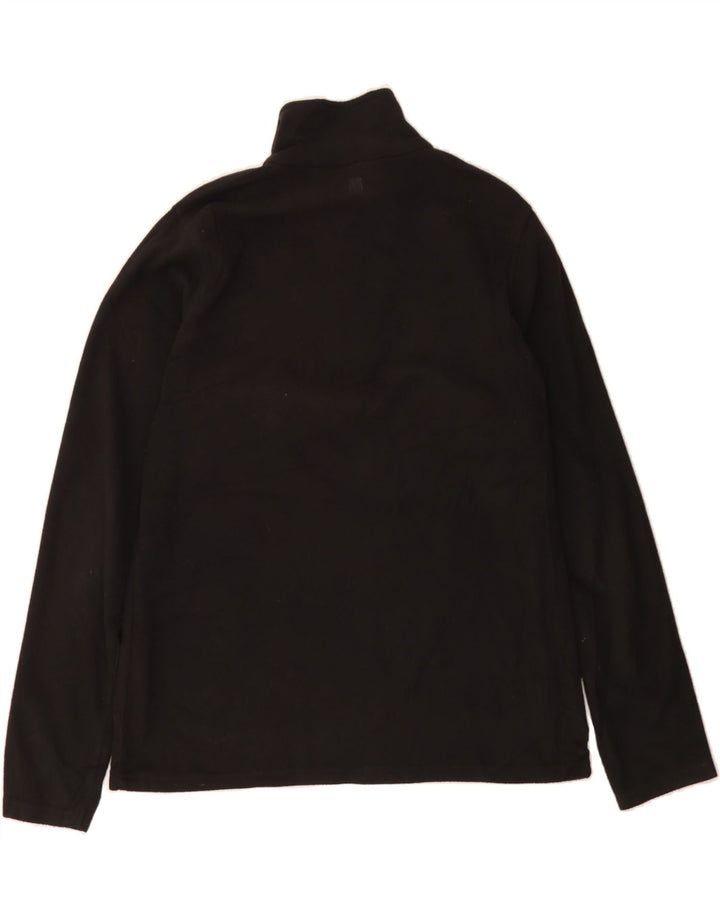 MOUNTAIN WAREHOUSE Mens Zip Neck Fleece Jumper Large Black Polyester Vintage Mountain Warehouse and Second-Hand Mountain Warehouse from Messina Hembry 
