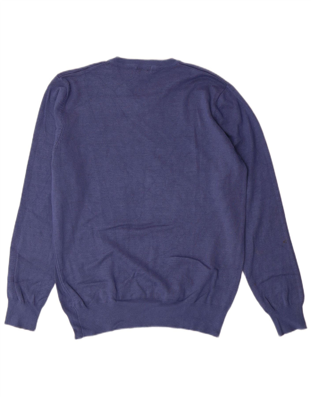 EL CHARRO Womens V-Neck Jumper Sweater UK 14 Large Navy Blue Wool