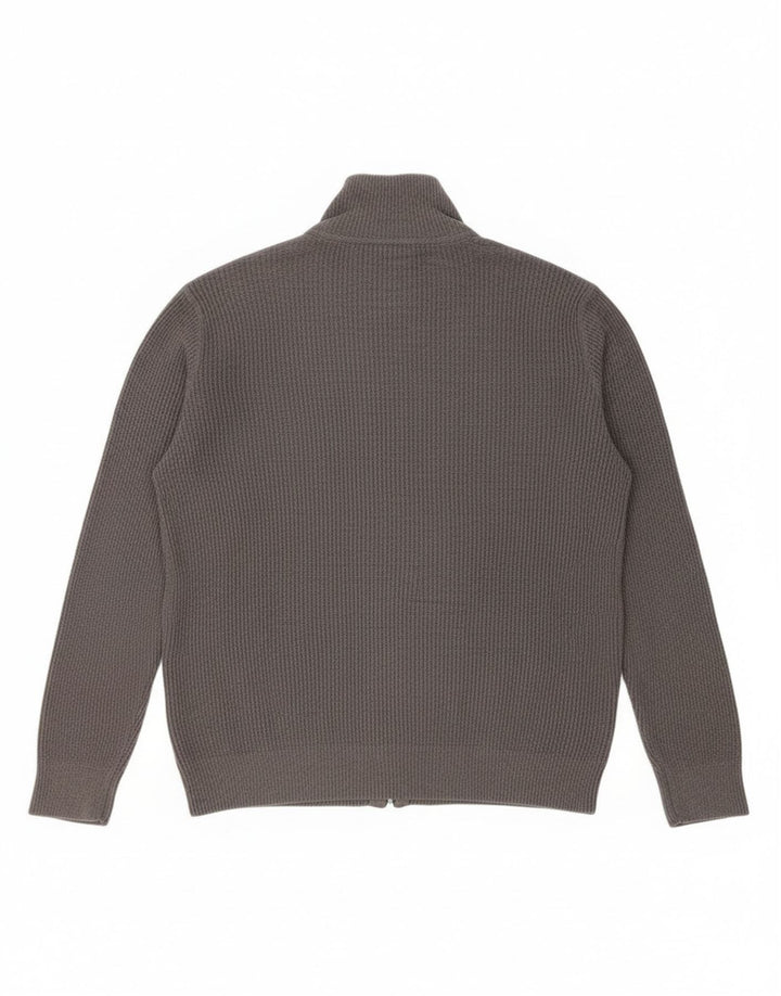 Calvin Klein Jeans Mens Cardigan Sweater Large Grey Cotton