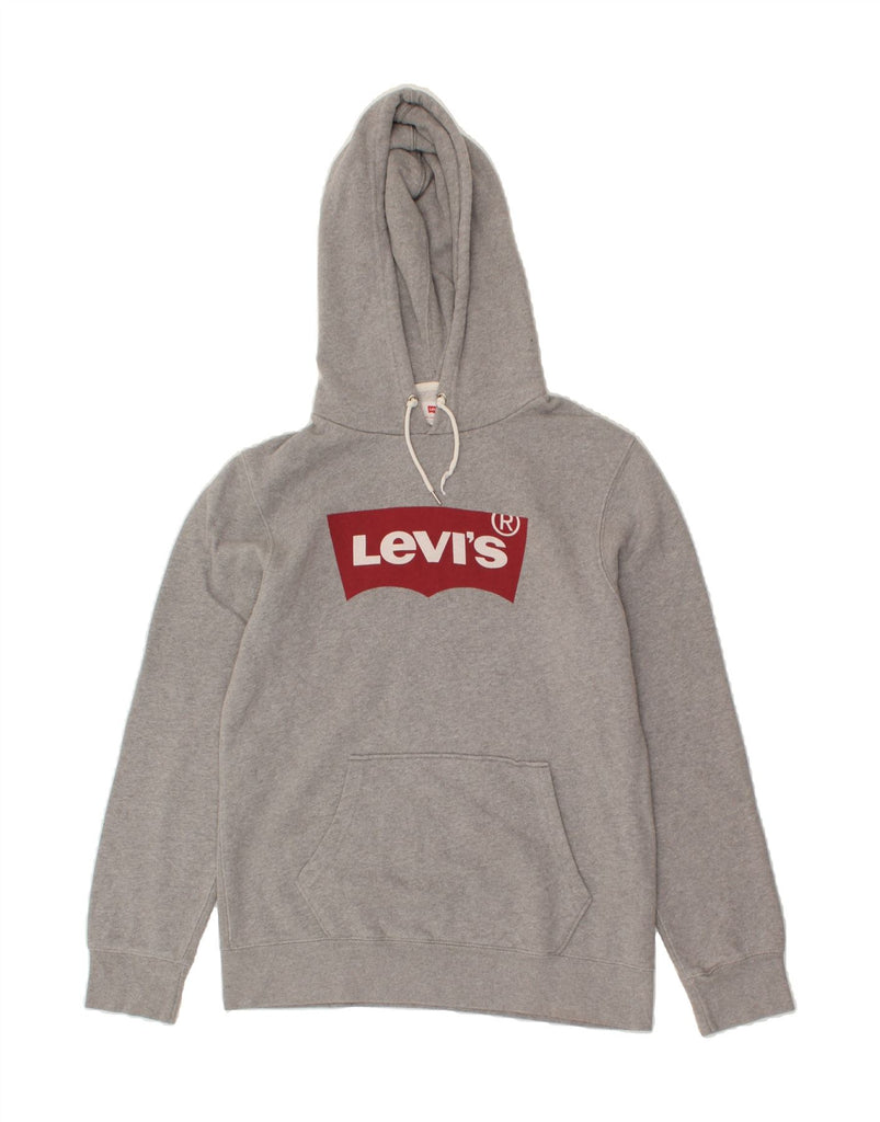 LEVI'S Mens Graphic Hoodie Jumper Small Grey Cotton | Vintage Levi's | Thrift | Second-Hand Levi's | Used Clothing | Messina Hembry 