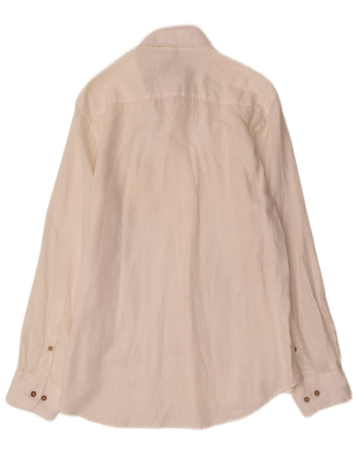 Marlboro Classics Mens Regular Fit Shirt Large Off White