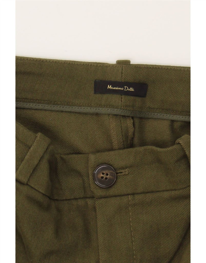MASSIMO DUTTI Womens Straight Chino Trousers EU 40 Medium W30 L27 Khaki Vintage Massimo Dutti and Second-Hand Massimo Dutti from Messina Hembry 