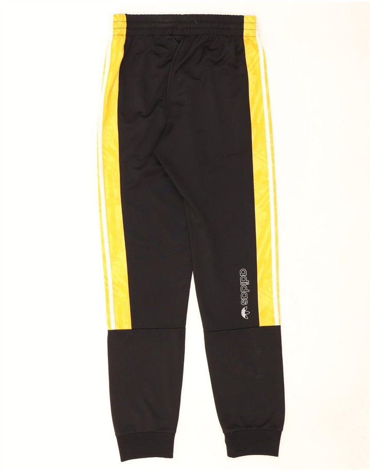 Adidas Mens Tracksuit Trousers Joggers Small Black Colourblock Polyester