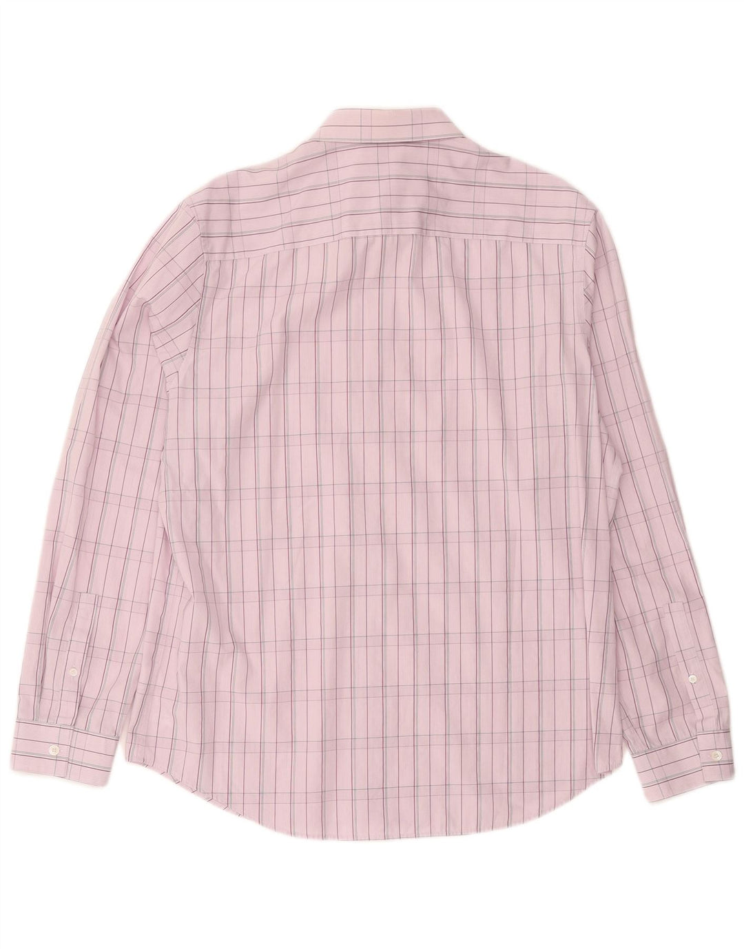 CALVIN KLEIN Mens Shirt Large Pink Check Cotton