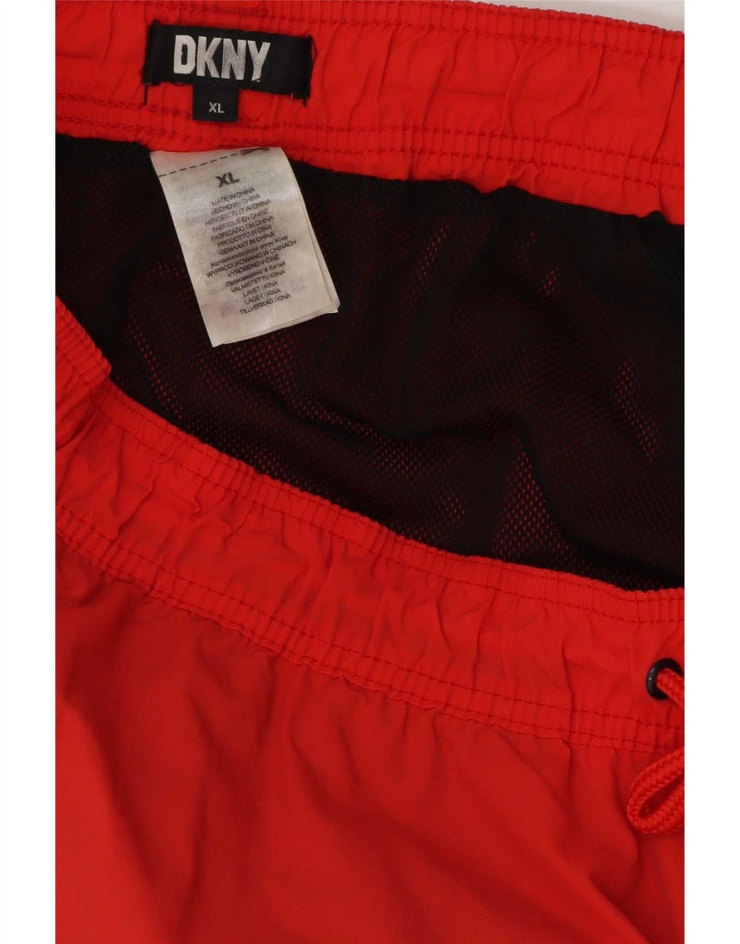 Dkny Mens Graphic Swimming Shorts XL Red Polyester
