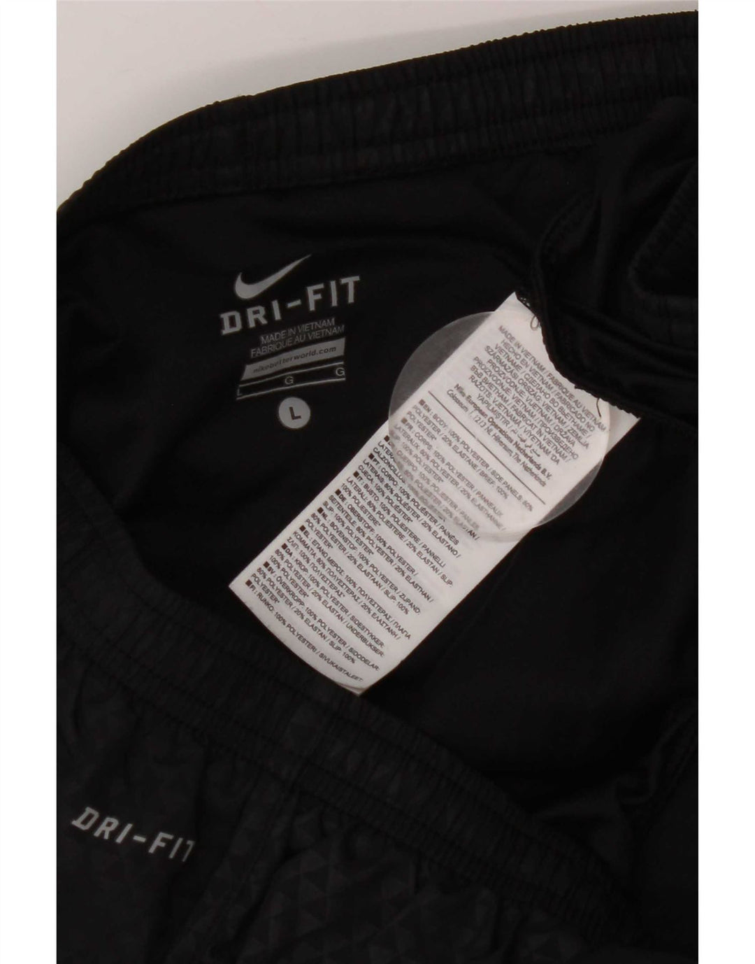 Nike Womens Dri Fit Sport Shorts UK 16 Large Black Geometric Polyester