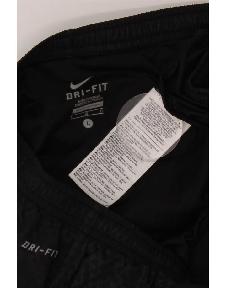 Nike Womens Dri Fit Sport Shorts UK 16 Large Black Geometric Polyester