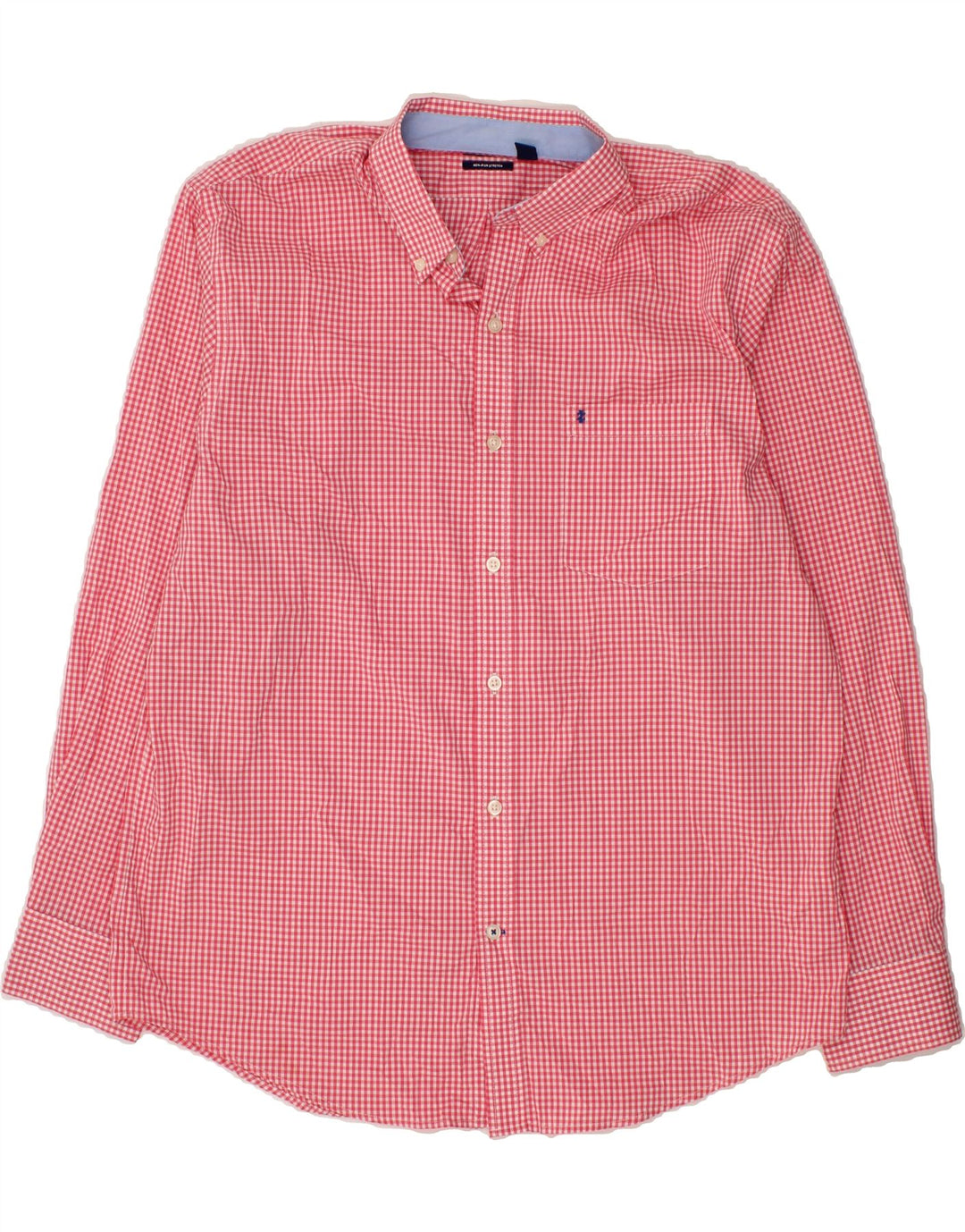 IZOD Mens Shirt Large Red Gingham Cotton Vintage Izod and Second-Hand Izod from Messina Hembry 